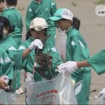20170612中学生が海岸でゴミ拾い (5)