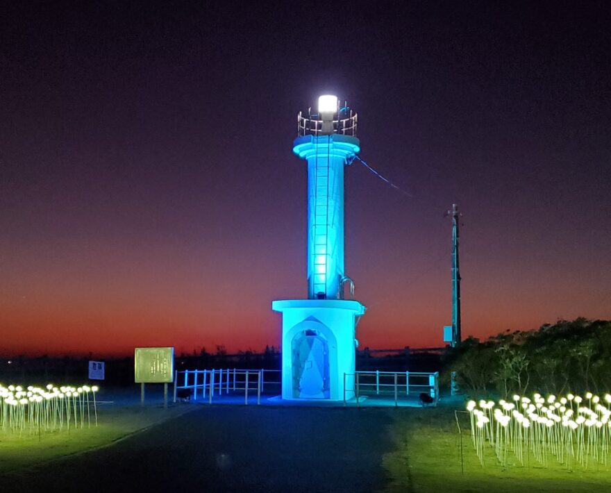 千葉県で初！全国で2例目　旭市飯岡灯台をライトアップ　新たな”映え”スポットに