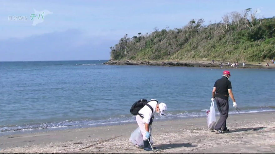 千葉県館山市の「沖ノ島」10月から閉鎖解除で市民らが清掃活動