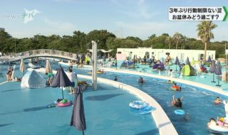 20220809夏休み・お盆休みどう過ごす？千葉市の稲毛海浜公園プールで来場者にインタビュー (1)